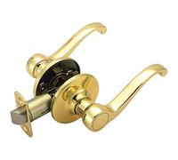 Design House 783035 Scroll 2-Way Latch Passage Door Handle, Adjustable Backset, Polished Brass Finish