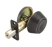 Design House 791665 Single Cylinder 2-Way Adjustable Deadbolt, Oil Rubbed Bronze