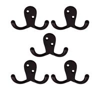 Design House Coat, Steel, Matte Black, Double Hook Horizontal