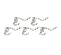 Design House Door Accessories 181958 Double Hat and Coat Hook 3", 5-Pack, Satin Nickel