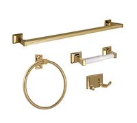 Design House Hardware, Zinc, Polished Brass, 4-Piece Bathroom Accessory Kit