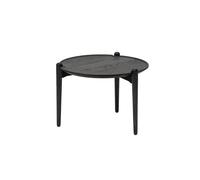 Design House Stockholm Aria Coffee Table Ø50 Low Black Lacquered Oak