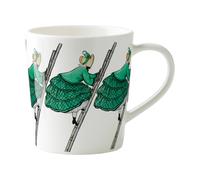 Design House Stockholm - Elsa Beskow Mug With Handle 40 cl, Aunt Green - White