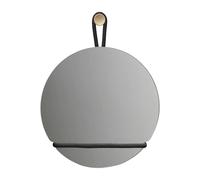 Design House Stockholm Lasso mirror round clear-black