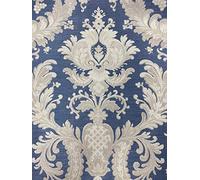 Design ID Ascot Wallpaper Goodwood Damask Navy Wallpaper JC1007-9