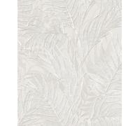 Design ID Did Tropical Palm Leaf Silver Wallpaper
