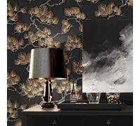Design ID Dutch Wallcoverings Wallpaper Pine Tree Black And Gold