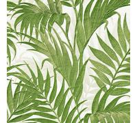 Design Id Grace Tropical Wallpaper Palm Leaf Green White Textured Paste The Wall