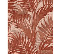Design ID Luxurious Grace Palm Orange Wallpaper
