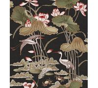 Design ID Tapestry Lotus Pond Black/multi Wallpaper
