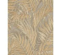 Design ID Wallpaper GR322105 Grace Tropical Palm Leaf Sage Green & Gold