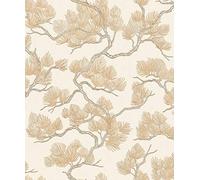 Design ID Wallpaper WF121012 Fabric Pine Tree Gold