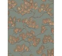 Design ID Wallpaper WF121013 Fabric Pine Tree Sage & Gold