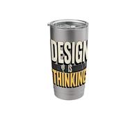 Design is Thinking Quote for Work Stainless Steel Insulated Tumbler
