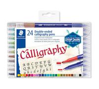 Design Journey Double-Ended Calligraphy Pen 24 in Pack Assorted Colours Pens New
