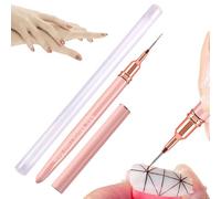 Design Kit - Liner Paint Brushes, Dust Cleaning Brush, Nail Tip Tool, Nail Pen Set | Precise Nail Tools for Application