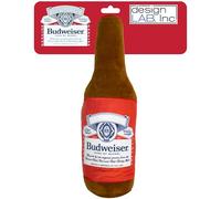 Design LAB Budweiser Dog Toy | Plush Beer Bottle with Squeaker for Dogs | Large 18-inch Interactive Fetch & Chew Toy