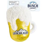 design LAB, Inc. Busch Light Dog Toy | Jumbo Frothy Plush Beer Mug with Fun Squeaker| Soft Squeaky Dog Toy for Fetch, Tug-of-War, Chewing & Cuddling