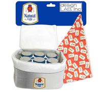 design LAB, Inc. Natural Light Beer Dog Toy | Tailgate Pack Plush Cooler with Rubber Toy Six Pack of Beers & Bandana Bundle | Interactive Squeaky Dog Toys for Fetch, Chewing & Fun