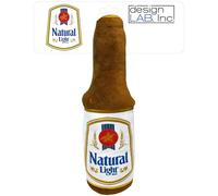 Design LAB Natural Light Dog Toy | Plush Beer Bottle with Squeaker for Dogs | Large 18-inch Interactive Fetch & Chew Toy