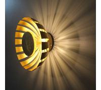 Design LED Wall Lamp Ceiling Light Flare Gold Ø35cm 24W 2200lm Warm White