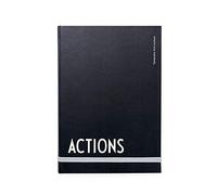 Design Letters Action book - It has dedicated space for action points, who, when, topic, date and reflections, Hardback cover and elastic band, 200 pages