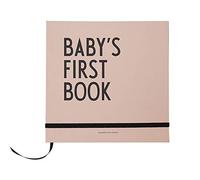 Design Letters Baby's First Book | Minimalist Baby Scrapbook with Envelope, Milestone Cards, Photos | HardCover Baby Book | Keepsake Record Book | Baby Journal 25x25 cm