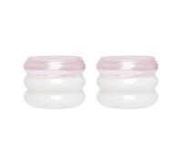 Design Letters Bubble tealight holder Ø5,6 cm 2 pack Milky white-pink