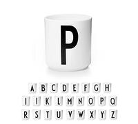 Design Letters Coffee Cup (A-Z) | Gift for Men, Gifts for Women & Friend Gifts | Porcelain Coffee Mug | Personalised Gift | Tea Cup | Initial Mug for Table Decoration | Letter Mug | White Mug 250 Ml