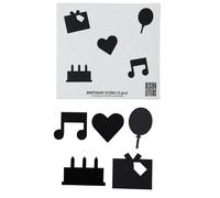 Design Letters Design Letters Happy Birthday icons Black