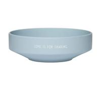 Design Letters Favorite Bowl Large Light Blue | Ceramic Porcelain Bowl for Snacks, Fruit, Salad, Pasta | Laser Engraved Letters, Dishwasher & Microwave Safe | 1200 ml, 22 cm Diameter, 7.5 cm Height