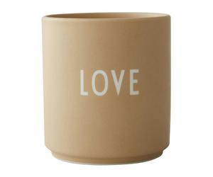Design Letters - Favourite Cup 25 cl Love, Beige - Beige