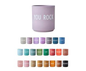 Design Letters Favourite Cup Lavender You Rock | Decorative Cup in Fashionable Colors with Different Statements | Personalised Gift for Women for Birthday, Anniversary, Weeding and Friendship