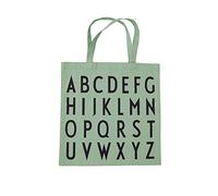 Design Letters Favourite Tote Bag ABC Green - 100% Organic Cotton Shoulder Bag for Women, Oeko-tex Certified, Reusable Tote Shopper Bag for Women Available in Fashionable Colors