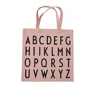 Design Letters Favourite Tote Bag ABC Nude - 100% Organic Cotton Shoulder Bag for Women, Oeko-tex Certified, Reusable Tote Shopper Bag for Women Available in Fashionable Colors