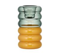 Design Letters - Hoop Candle Holder, Smoke/Milky Yellow - Multi