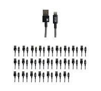 Design Letters MyCable Compatible for iPhone 1 Meter (A-Z) | USB C Cable CE Certified, RoHS & REACH Compliant | USB 2.0 Cable Type C Charger | Nylon braided USB C Charging Cable | Personal Cable Black