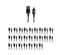 Design Letters MyCable Compatible for iPhone 1 Meter (A-Z) | USB C Cable CE Certified, RoHS & REACH Compliant | USB 2.0 Cable Type C Charger | Nylon braided USB C Charging Cable | Personal Cable Black