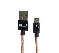 Design Letters MyCable Micro USB-C, compatible for Android, 1 M. (Nude) - CE Certified, RoHS and REACH Certified