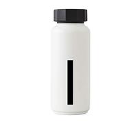 Design Letters Personal Thermo/Insulated Bottle (White) - I - BPA-Free Double Walled Vacuum, Stainless Steel, Nordic Design, Keeps Cold for up to 24 Hrs/Hot up to 12 Hrs, 500 ml, Leak-Proof, 280 g.