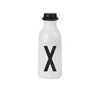 Design Letters Personal Tritan Water Bottle (X) - 500ml BPA-free and BPS-free Leak-proof Tritan Drinking Bottle in Nordic Design for Adult, Kids, Outdoor, Office, Sports, School, Available from A-Z
