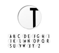 Design Letters Porcelain Plates (A-Z) | Ideal Gifts for Women, Men | White Plates for Table Decoration | Dinner Plates Dishwasher, Microwave Safe | Decorative Plate Designed in Denmark | Initial Plate