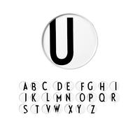 Design Letters Porcelain Plates (A-Z) | Ideal Gifts for Women, Men | White Plates for Table Decoration | Dinner Plates Dishwasher, Microwave Safe | Decorative Plate Designed in Denmark | Initial Plate
