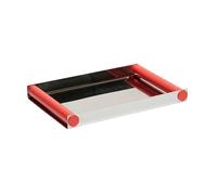 Design Letters Ray tray disco tray 20.5x30 cm Red coral, stainless steel