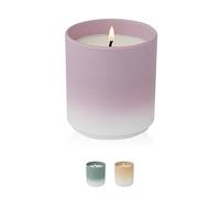 Design Letters Scented Candle Dip Dye Lavender - Scent: A Natural Aroma with Fresh Flowers and Citrus, 100% Soy Wax, 51 Hours Burn time, Comes in a Recyclable Porcelain Cup.