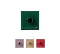 Design Letters Square Favourites Candle Holder | Candle Holder for Advent Decorations/Christmas Decoration/Christmas Table Decoration | Porcelain Candlestick Holders for Advent Candle/Christmas Candle