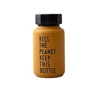 Design Letters Thermo/Insulated Bottle, Special Edition, Small (Mustard) - BPA-Free Double Walled Vacuum, Stainless Steel, Pure Nordic Design, Great for use on The go, 330 ml, Leak-Proof, 204 g.