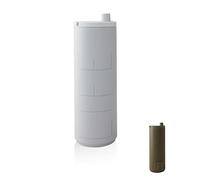 Design Letters Travel Leak-Proof Drinking Mug Grey (500 ml) | Reusable Coffee Mug with Unique Open/Close Function | Perfect Travel Gear to Hold hot Drinks | BPA & BPS-Free | Dishwasher Safe