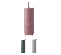 Design Letters Travel Leak-Proof Thermo Straw Cup Rose (500 ml) | Thermo Cup with Unique Design & Smart Closure | Perfect Travel Mug Suitable to Hold All Types of Beverages | BPA and BPS-Free