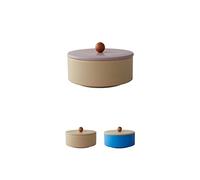 Design Letters Treasure Bowl 250 ml | Reusable Bowl with lid | Round Container with Oakwood Lids | Fine Bone China Bowl Designed in Denmark | Mixing Bowl for Home & Kitchen | Large Bowl for Storage